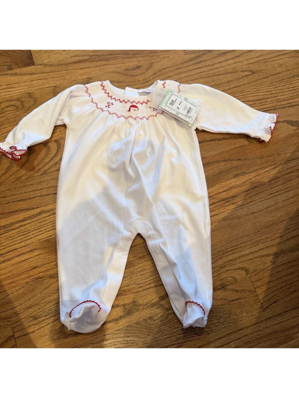 KISSY KISSY PREMIER GIRLS ONE PIECE WHITE CHRISTMAS SLEEPER NEW NB NEWBORN
